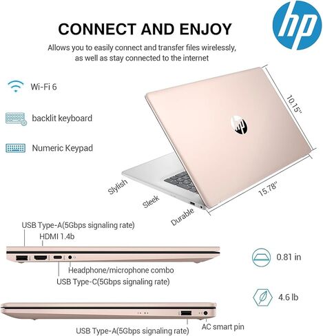 كمبيوتر محمول HP Pavilion، شاشة لمس FHD مقاس 15.6 بوصة، معالج Intel Core i7-1355U من الجيل الثالث عشر، ذاكرة وصول عشوائي 64 جيجابايت، 1 تيرابايت PCIe SSD، كاميرا ويب، قارئ بصمات الأصابع، لوحة مفاتيح بإضاءة خلفية، Wi-Fi 6، Windows 11 Pro، أزرق in Saudi Arabia