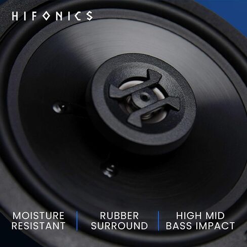 Hifonics ZS65CXS Zeus Coaxial Car Speakers (Black, Pair) – 6.5 Inch Shallow Mount Coaxial Speakers, 300 Watt, 3-Way Car Audio, Passive Crossover, Sound System (Grills Included) in Saudi Arabia