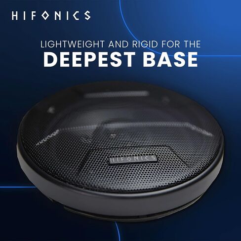 Hifonics ZS65CXS Zeus Coaxial Car Speakers (Black, Pair) – 6.5 Inch Shallow Mount Coaxial Speakers, 300 Watt, 3-Way Car Audio, Passive Crossover, Sound System (Grills Included) in Saudi Arabia