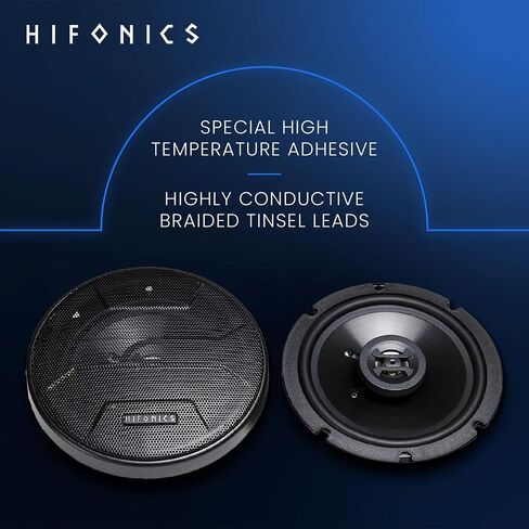 Hifonics ZS65CXS Zeus Coaxial Car Speakers (Black, Pair) – 6.5 Inch Shallow Mount Coaxial Speakers, 300 Watt, 3-Way Car Audio, Passive Crossover, Sound System (Grills Included) in Saudi Arabia