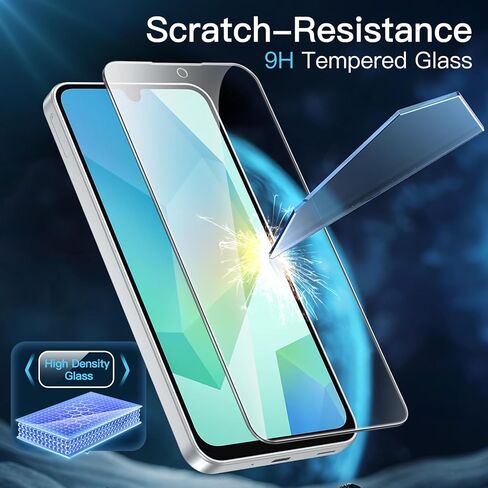 JETech Screen Protector for Samsung Galaxy A13 / A13 5G/ A12, 9H Tempered Glass Film, Anti-Scratch, HD Clear, 3-Pack in Saudi Arabia