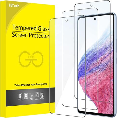 جيتك شاشة حماية لموبايل سامسونج جالاكسي A13 / A13 شبكة الجيل الخامس 5G/ A12، طبقة من الزجاج المقوى بدرجة صلابة 9، مضادة للخدش، شفافة HD، عبوة من 3 قطع in Kuwait