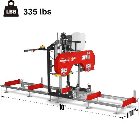 36" MAX Portable Sawmill, ZONSEN 25HP 750cc V-Twin Gas Power Engine, 36" Board Width, 20' Track Length, (10 x Blades Included), Model SM-36MAX in Saudi Arabia