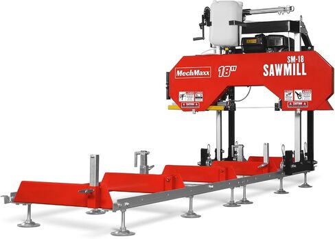 36" MAX Portable Sawmill, ZONSEN 25HP 750cc V-Twin Gas Power Engine, 36" Board Width, 20' Track Length, (10 x Blades Included), Model SM-36MAX in Saudi Arabia