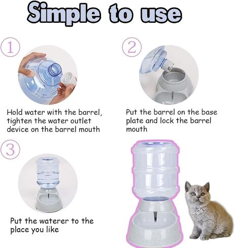Dog Water Bowl Dispenser,3 Gallon/ 11L Pet Water Dispenser Station for Large Dogs and Cats,Gravity Automatic Feeder,Large Size Dog Drinking Fountain in Kuwait