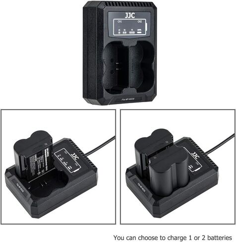 شاحن بطارية مزدوج USB لفوجي فيلم X100V وX-PRO3 وX-PRO2 وX-T3 وX-T2 وX-T1 وX-T30 وX-T20 وX-T10 وX-T200 وX-T100 وX-A7 وHS50EXR وHS33EXR لفوجي NP-W126 S بطارية in Saudi Arabia
