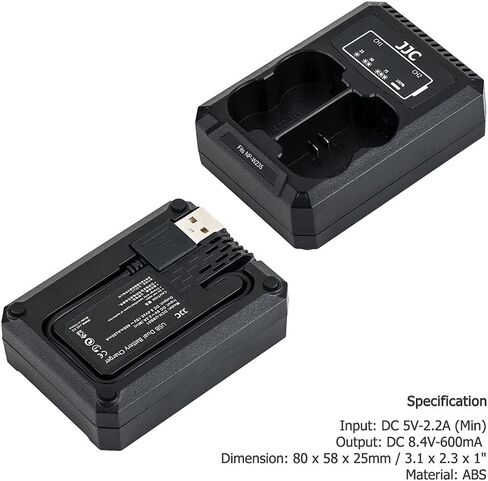 شاحن بطارية مزدوج USB لفوجي فيلم X100V وX-PRO3 وX-PRO2 وX-T3 وX-T2 وX-T1 وX-T30 وX-T20 وX-T10 وX-T200 وX-T100 وX-A7 وHS50EXR وHS33EXR لفوجي NP-W126 S بطارية in Saudi Arabia