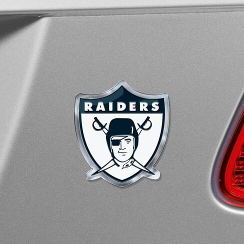 FANMATS 60466 Las Vegas Raiders شعار ملون منقوش من الألومنيوم شديد التحمل، ملصق شعار تلقائي in Saudi Arabia