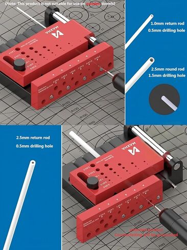 Round Rod Center Locator دليل الحفر الدليل JIG HULCING LOCATION TOOL TOULL SIDEMENT SIZE MODER MODEL TOULD ، الشكل DIY تعديل ، الحرف على عصي الغراء. in Saudi Arabia