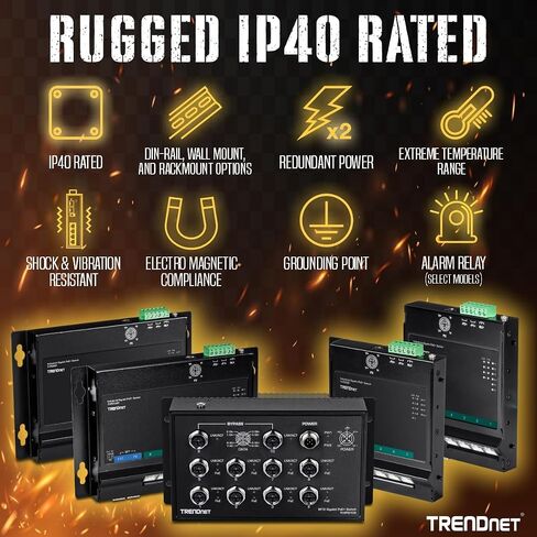 TRENDnet TI-PG50F, 5-Port Industrial Gigabit PoE+ in Saudi Arabia