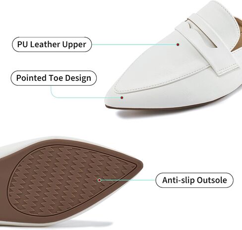 Alicegana Women's Pointed Toe Mules - Comfort Dressy Business Casual Shoes in Saudi Arabia