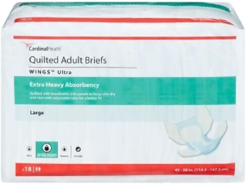 Cardinal Health ™ مبطن الكبار ، Wings ™ Ultra مع Treeaseasy ™ Technology 77073 ، امتصاص ثقيل إضافي ، متوسطة ، حقيبة 12 in Kuwait