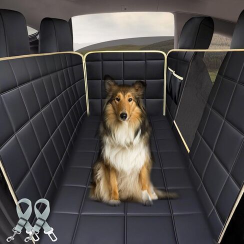 Lassie Dog Car Hammock for 2020-2023 Tesla Model Y/2018-2023 Model 3,Dog Car Seat Cover for Back Seat with 4 Headrests, 100% Waterproof Car Seat Protector for Dogs in Kuwait