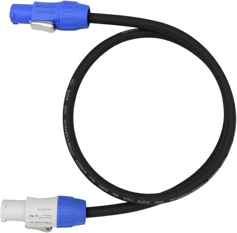Toronce Hand-Built PowerCon Cable AC 14 AWG Power Cable for LED Screen Beam Moving Head Light Extension Speakon Cable （6Ft） in Kuwait
