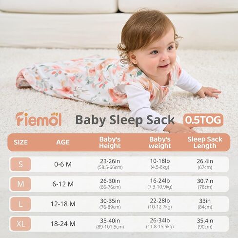 Baby Sleep Sack 18-24 Months, 0.5 TOG Wearable Blanket for Baby Boy and Girl, 2-Way Zipper Toddler Sleeping Bag 2 Pack, Lightweight Sleep Sacks Pink Rainbow（X-Large） in Saudi Arabia