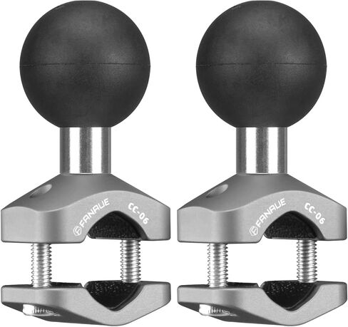 FANAUE CC-06 Aluminum Rearview Mirror U-Bolt Base Compatible with RAM Mounts B Size 1 inch Ball Double Socket Arm & Bike Motorcycle Phone Holder for 0.4" to 0.6" Diameter Rail in Saudi Arabia