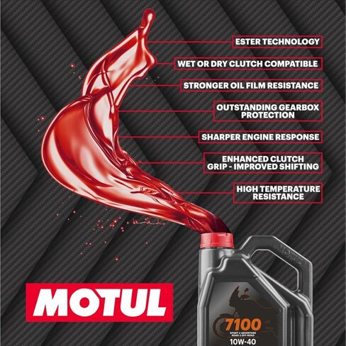 Motul 7100 4T 10W-40 Synthetic Oil 4 Liters (104092) in Saudi Arabia