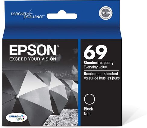 Epson 69 DURABrite Ultra Ink Black & Color Combo Pack for CX-6000, 7000F, 7400, 8400, 9400, 9475 ; NX-400, 415, 510, 515; WF-1100, 600, 610 and Other Select Models in Kuwait