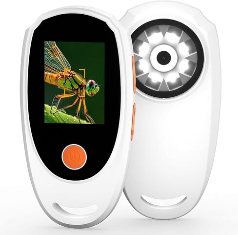 Digital Microscope for Kids, Handheld Microscope with 2.0" IPS Screen,500X,8 Adjustable LEDs,Digital Magnifying Glass for Insect Plant Leaf Observation,Magnifying Glass for Coins Small Fonts in Kuwait