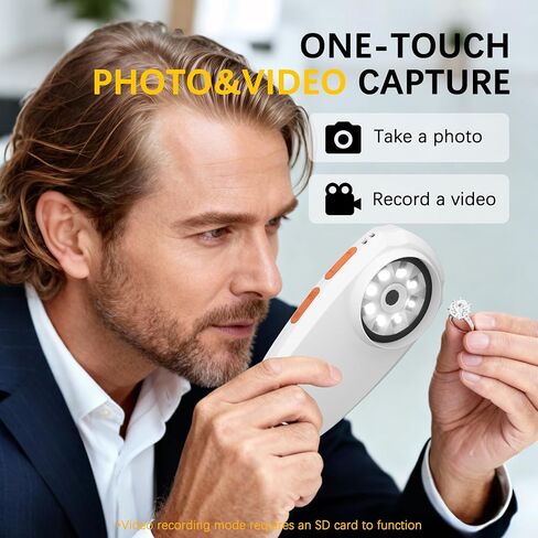 Digital Microscope for Kids, Handheld Microscope with 2.0" IPS Screen,500X,8 Adjustable LEDs,Digital Magnifying Glass for Insect Plant Leaf Observation,Magnifying Glass for Coins Small Fonts in Kuwait