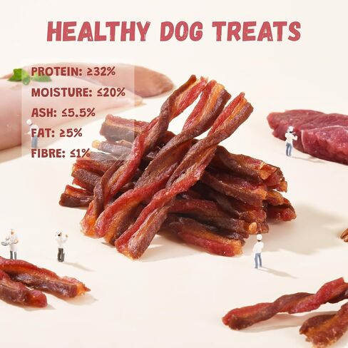 Pawmate Chicken Jerky Twist Strips for Dogs, Natural Healthy Low Fat Real Chicken Cuts Training Dog Treats with Taurine 10.58oz in Kuwait