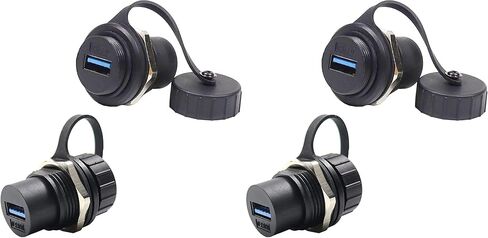 PENGLIN 2 قطعة مقاومة للماء USB 3.0 D نوع مقرنة، لوحة توصيل USB صناعية، وصلة تمديد كابل واجهة الحاجز، أنثى إلى أنثى USB3.0 تمر عبر الموصل in Saudi Arabia