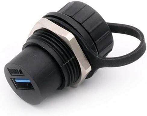 PENGLIN 2 قطعة مقاومة للماء USB 3.0 D نوع مقرنة، لوحة توصيل USB صناعية، وصلة تمديد كابل واجهة الحاجز، أنثى إلى أنثى USB3.0 تمر عبر الموصل in Saudi Arabia