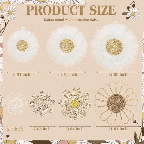 chunful 7 PCS Boho Wall Basket Decor in Saudi Arabia