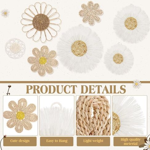 chunful 7 PCS Boho Wall Basket Decor in Saudi Arabia