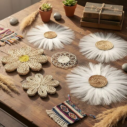 chunful 7 PCS Boho Wall Basket Decor in Saudi Arabia