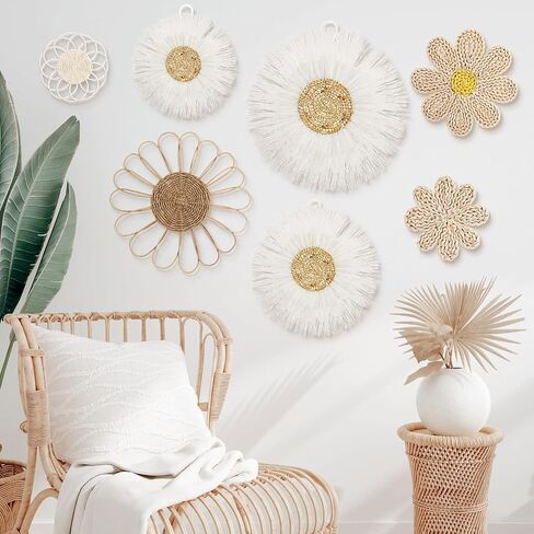 chunful 7 PCS Boho Wall Basket Decor in Saudi Arabia