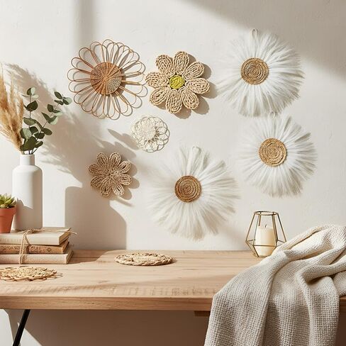 chunful 7 PCS Boho Wall Basket Decor in Saudi Arabia