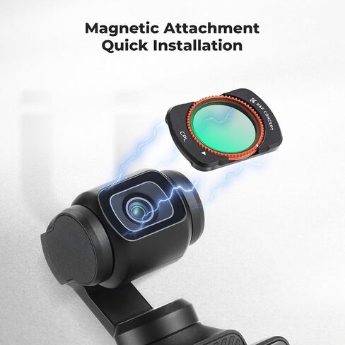 K&F Concept Variable ND2-ND32 & ND32-ND512 Filter Kit Compatible with DJI Osmo Pocket 3 Creator Combo Accessories, Limited Stops Neutral Density Magnetic Attach Filters, Action Camera Accessories in Saudi Arabia