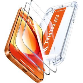 TORRAS Diamond Shield for iPhone 13 Pro Screen Protector, iPhone 14, iPhone 13 Screen Protector Tempered Glass with Strengthened Edge 9H Hardness [Full Coverage] Anti-Fingerprints 2-Pack, 6.1" in Kuwait