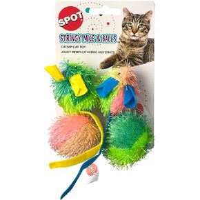 Ethical Stringy Mice and Ball with Catnip Cat Toy, 4-Pack in Kuwait