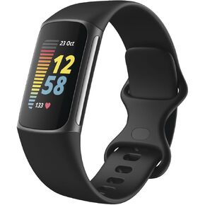 Fitbit Charge 5 Advanced Fitness & Health Tracker with Built-in GPS, Stress Management Tools, Sleep Tracking, 24/7 Heart Rate and More, Lunar White/Soft Gold, One Size (S &L Bands Included) (Renewed) in Kuwait