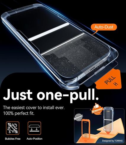 TORRAS Diamond Shield for iPhone 13 Pro Screen Protector, iPhone 14, iPhone 13 Screen Protector Tempered Glass with Strengthened Edge 9H Hardness [Full Coverage] Anti-Fingerprints 2-Pack, 6.1" in Kuwait
