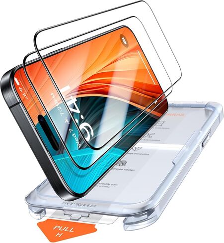 TORRAS Diamond Shield for iPhone 13 Pro Screen Protector, iPhone 14, iPhone 13 Screen Protector Tempered Glass with Strengthened Edge 9H Hardness [Full Coverage] Anti-Fingerprints 2-Pack, 6.1" in Kuwait