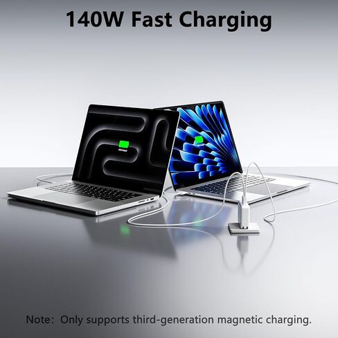 USB C Charger, 200W 5-Port USB Charging Station Hub Fast GaN Charger Power Adapter, Compatible with MacBook Pro/Air, Google Pixelbook, ThinkPad, iPhone 15/14/13/12 Series, Samsung Galaxy S23/S22 in Kuwait