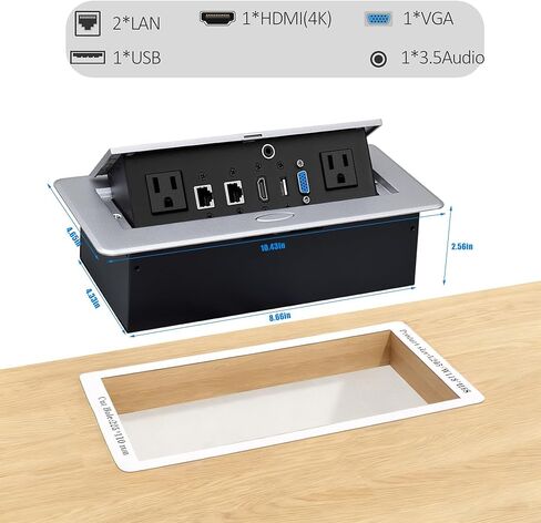 Table Pop up Power Date Center Connection Box for Conference Silver in Saudi Arabia