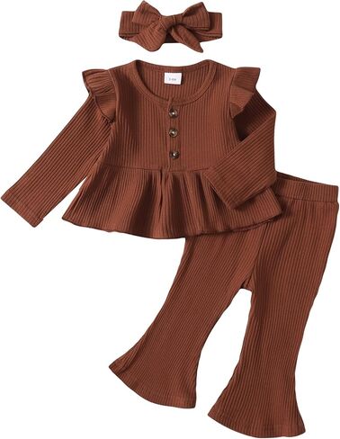 Baby Girl Clothes Infant Outfits Toddler Girl Winter Outfit Sets Fall Clothing Long Sleeve Shirts Casual Floral Pants 6-12 Months Baby Girls Clothes in Saudi Arabia