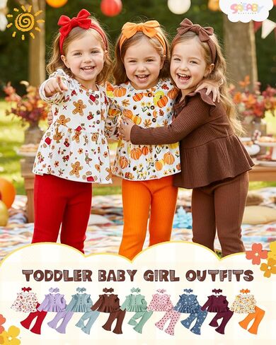 Baby Girl Clothes Infant Outfits Toddler Girl Winter Outfit Sets Fall Clothing Long Sleeve Shirts Casual Floral Pants 6-12 Months Baby Girls Clothes in Saudi Arabia