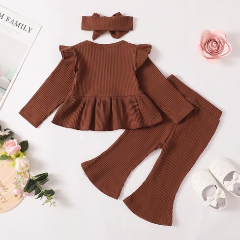 Baby Girl Clothes Infant Outfits Toddler Girl Winter Outfit Sets Fall Clothing Long Sleeve Shirts Casual Floral Pants 6-12 Months Baby Girls Clothes in Saudi Arabia