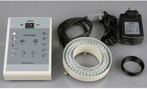 AmScope 80-LED مجهر متغير ضوء حلقة مع محول in Saudi Arabia