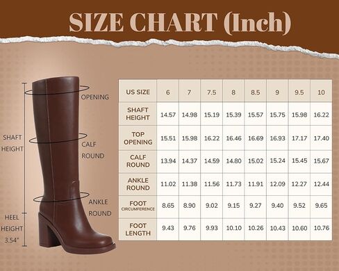 Cynllio Knee High Boots Women Platform Gogo Boot High Wide Calf Botas W/ 3.54 "chunky yeel square side side shipper in Kuwait