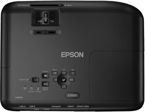Epson Pro EX9220 1080p+ WUXGA سطوع اللون 3,600 لومن (مخرج الضوء الملون) 3,600 لومن السطوع الأبيض (مخرج الضوء الأبيض) جهاز عرض Miracast HDMI MHL 3LCD اللاسلكي (متجدد) in Kuwait