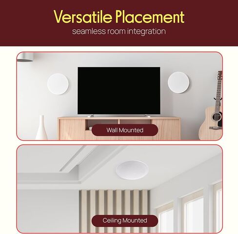 Pyle 10" 2-Way Flush Mount in-Wall Speakers and 8" Enclosed in-Wall Speakers - 300W and 400W Stereo Sound System in Saudi Arabia