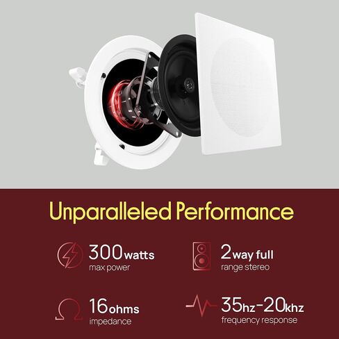 Pyle 10" 2-Way Flush Mount in-Wall Speakers and 8" Enclosed in-Wall Speakers - 300W and 400W Stereo Sound System in Saudi Arabia