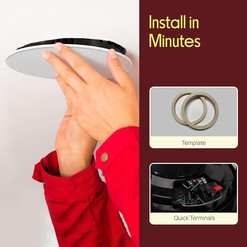 Pyle 10" 2-Way Flush Mount in-Wall Speakers and 8" Enclosed in-Wall Speakers - 300W and 400W Stereo Sound System in Saudi Arabia