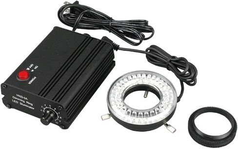 AmScope LED-80MB 80-LED Microscope Ring Light Black with Metal Body and Adapter in Saudi Arabia